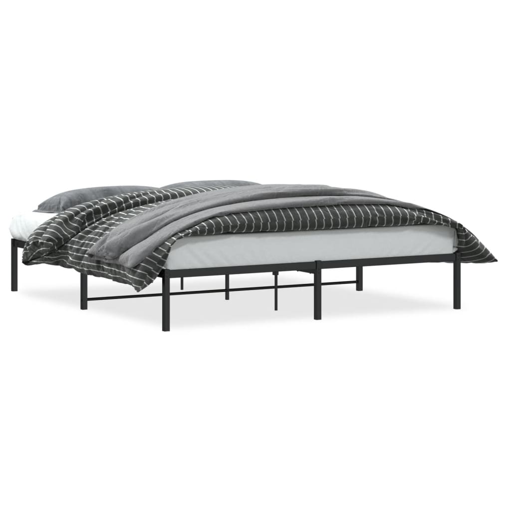 Metalni okvir za krevet crni 183x213 cm