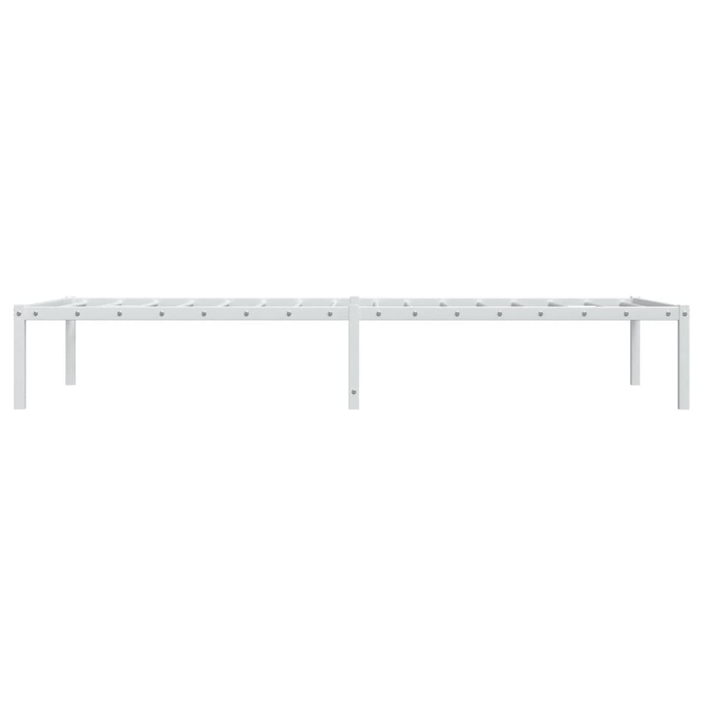 Metalni okvir za krevet bijeli 90 x 190 cm