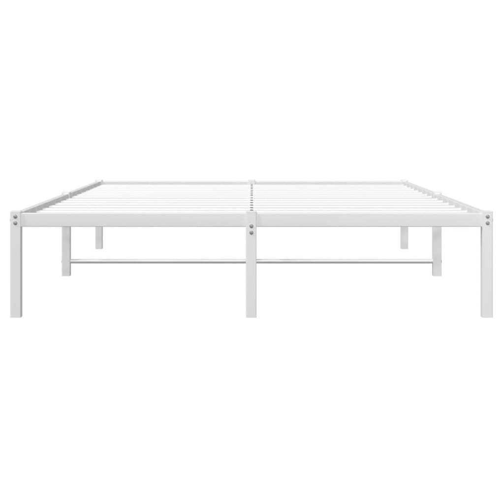 Metalni okvir za krevet bijeli 140 x 190 cm