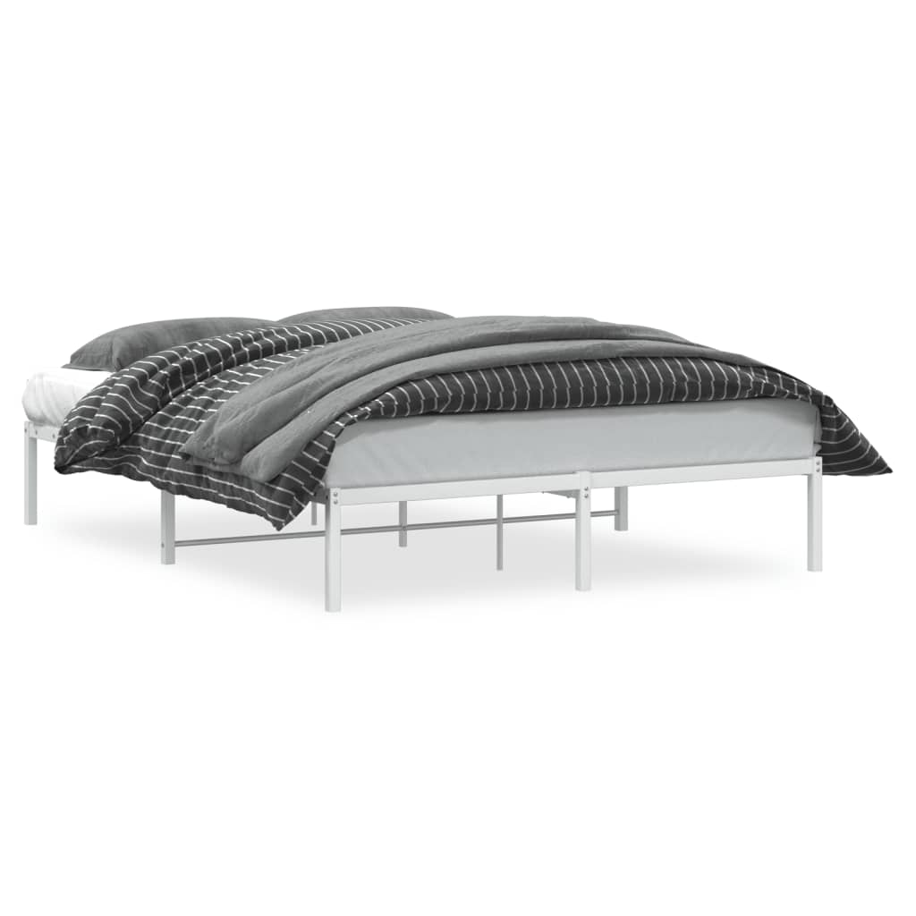 Metalni okvir za krevet bijeli 150x200 cm