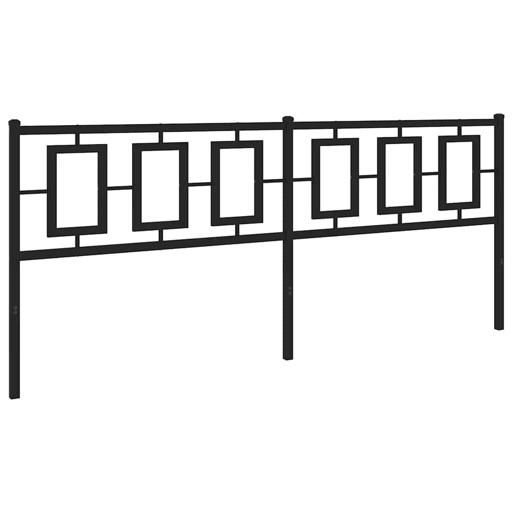Metalno zamjensko uzglavlje crno 200 cm