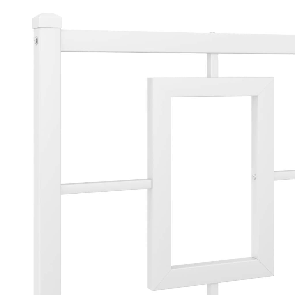 Metalni okvir kreveta uzglavlje i podnožje bijeli 180x200 cm
