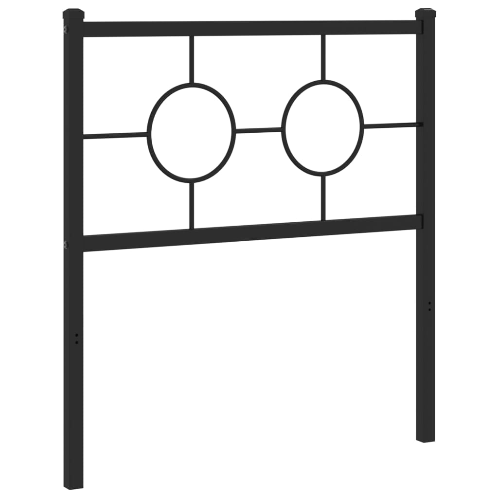 Metalno zamjensko uzglavlje crno 80 cm