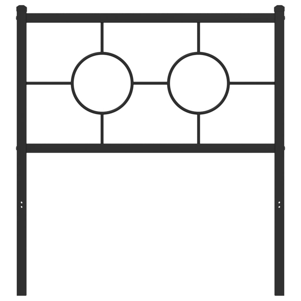 Metalno zamjensko uzglavlje crno 80 cm