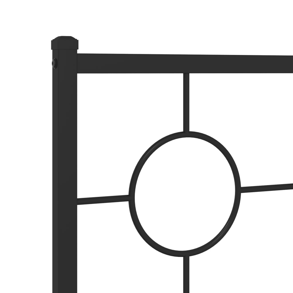 Metalno zamjensko uzglavlje crno 80 cm