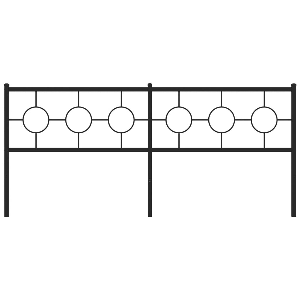 Metalno zamjensko uzglavlje crno 200 cm