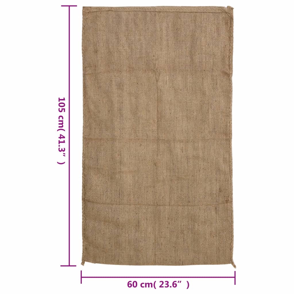 Jutene vreće 10 kom 60 x 105 cm 100 % juta 340 g/m²