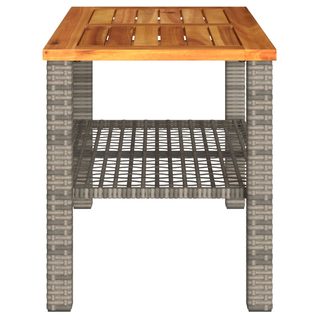 Vrtni stol sivi 70 x 38 x 42 cm od poliratana i drva bagrema