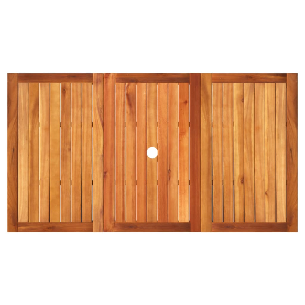 Vrtni stol bež 140 x 80 x 75 cm od poliratana i drva bagrema