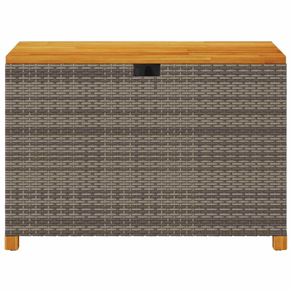 Vrtna kutija za pohranu siva 110x55x63cm poliratan drvo bagrema