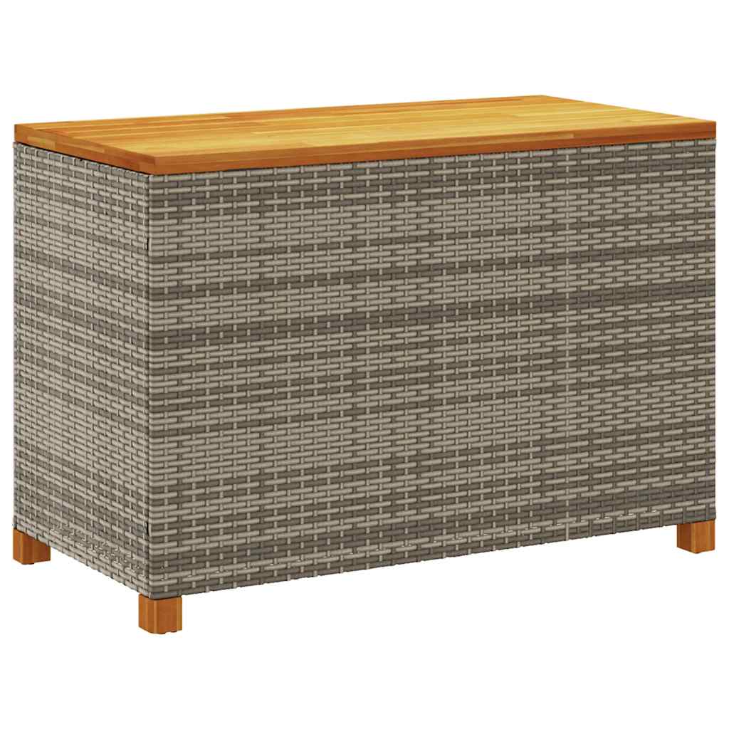 Vrtna kutija za pohranu siva 110x55x63cm poliratan drvo bagrema
