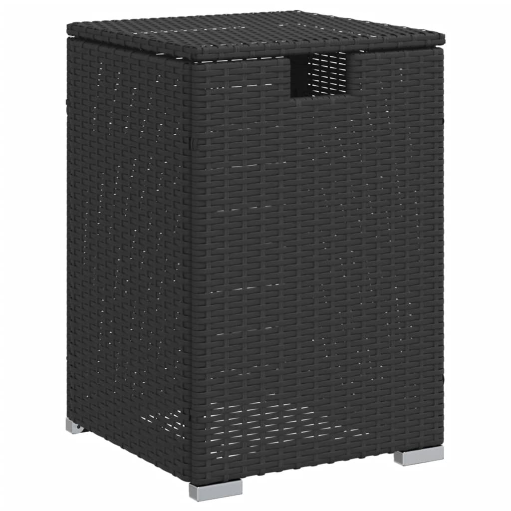 Pokrovni stol za spremnik propana crni 40x40x60 cm poliratan