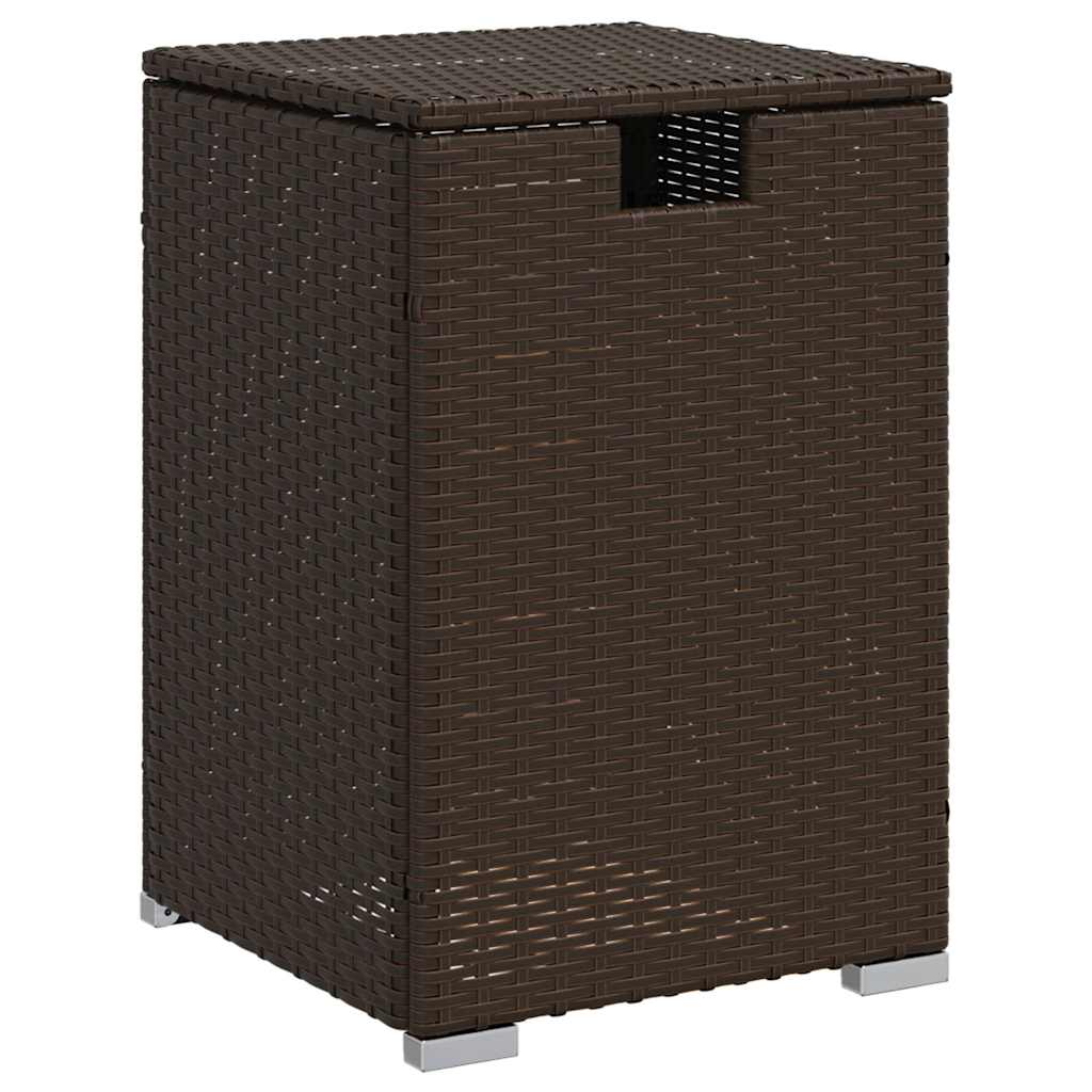 Pokrovni stol za spremnik propana smeđi 40x40x60 cm poliratan