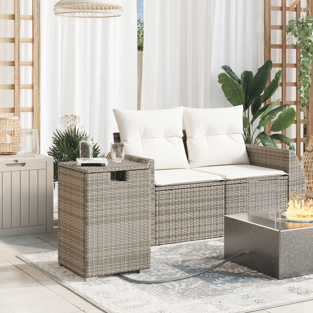 Pokrovni stol za spremnik propana sivi 40x40x60 cm poliratan