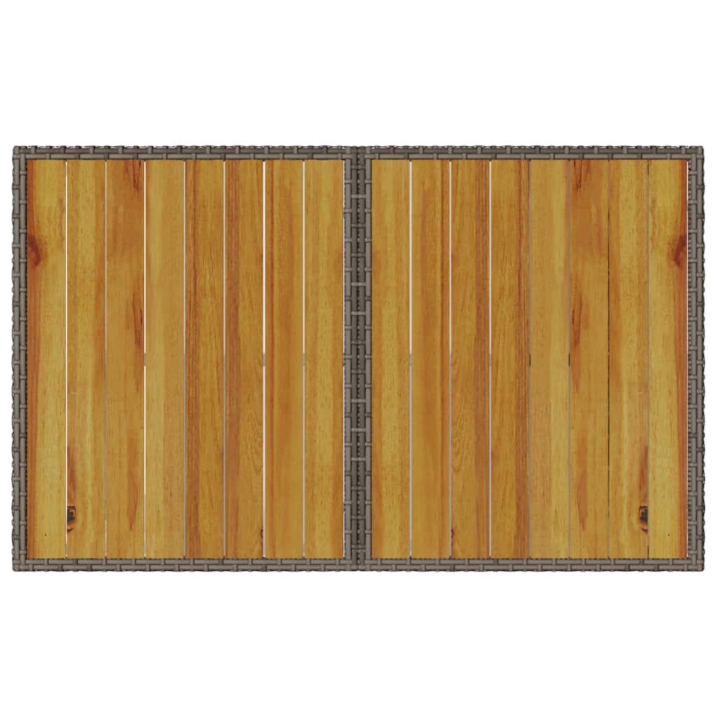 Vrtni stol s drvenom pločom sivi 110 x 68 x 70 cm od poliratana