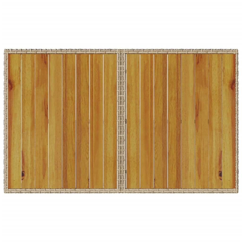 Vrtni stol s drvenom pločom bež 110 x 68 x 70 cm od poliratana