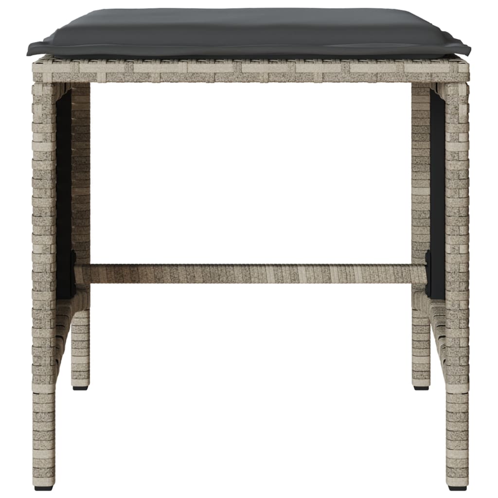 4-dijelni set vrtnih sofa s jastucima svijetlosivi poliratan