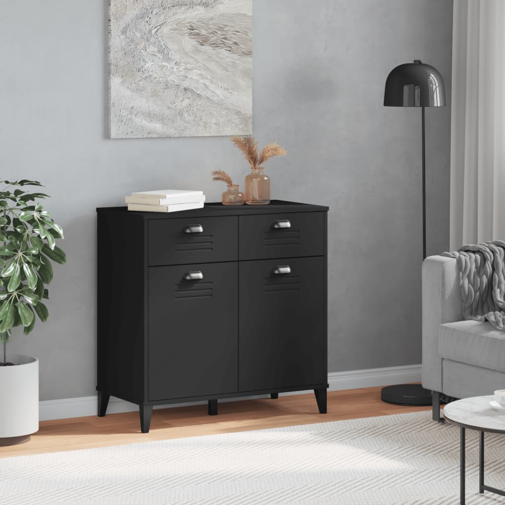 Komoda VIKEN crna 80 x 40 x 80 cm od konstruiranog drva