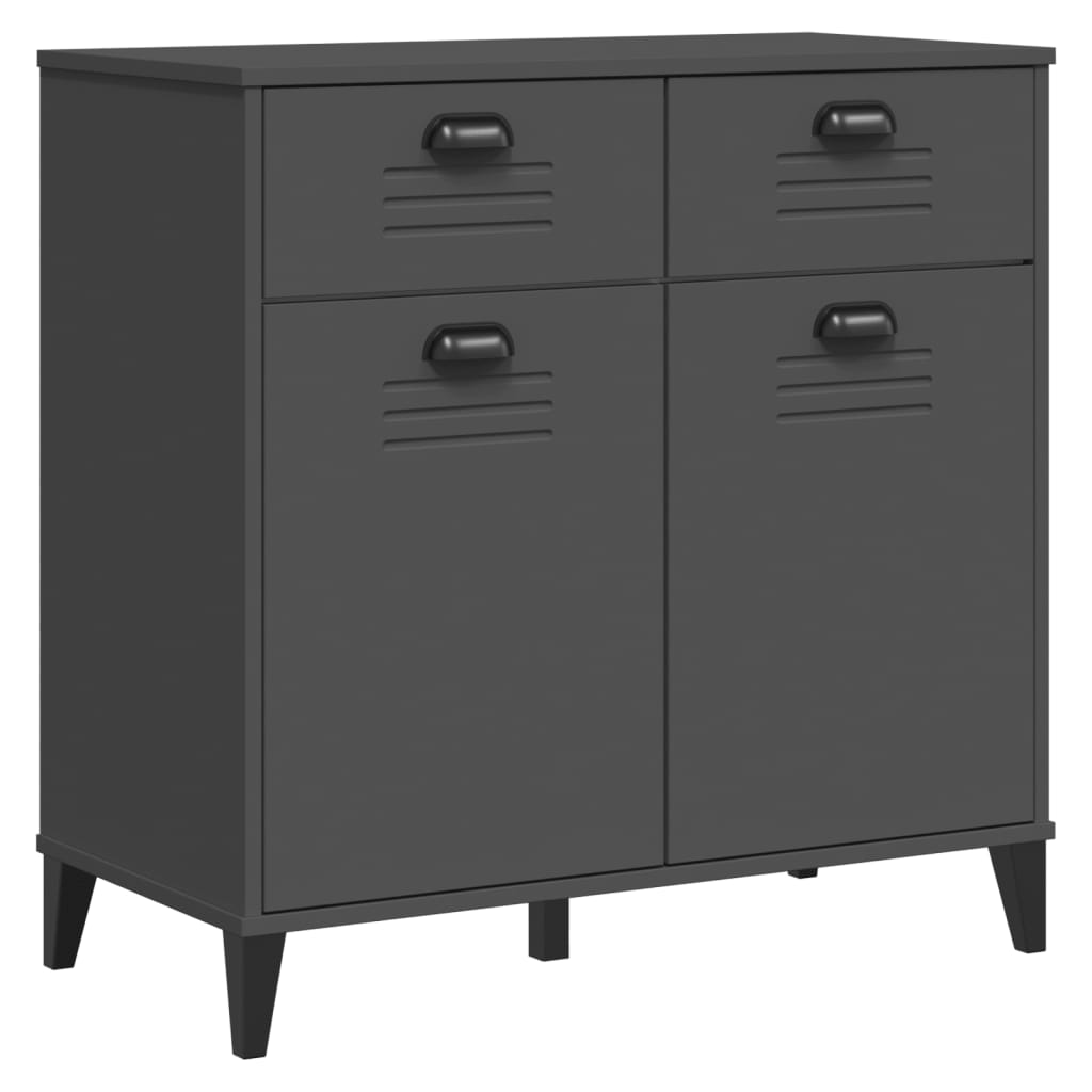 Komoda VIKEN antracit siva 80 x 40 x 80 cm konstruirano drvo