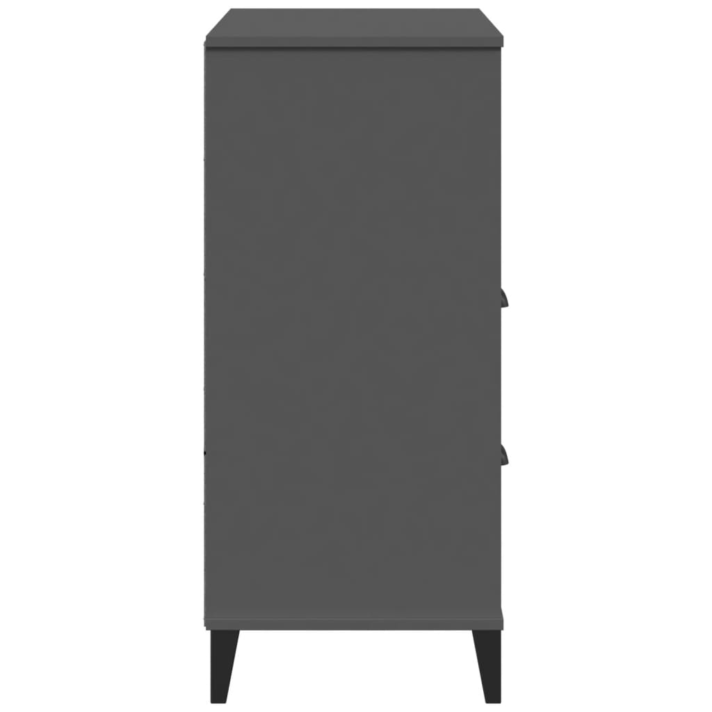 Regal za knjige VIKEN antracit sivi 80 x 40 x 90 cm drveni