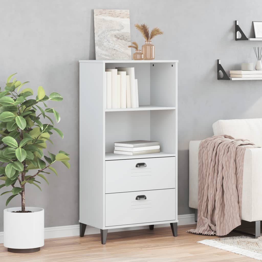 Regal za knjige VIKEN bijeli 60 x 35 x 123 cm konstruirano drvo