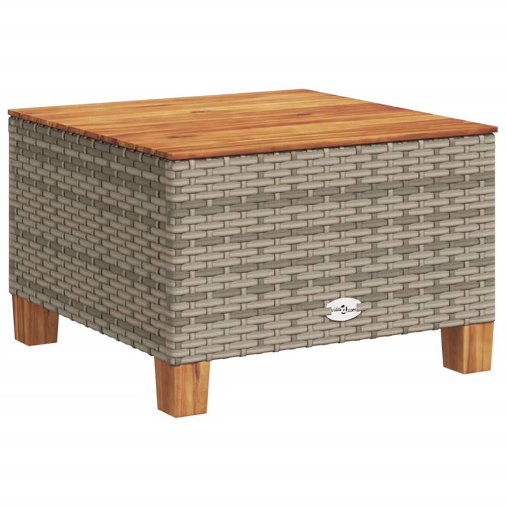 Vrtni stol sivi 55 x 55 x 36 cm od poliratana i bagremovog drva