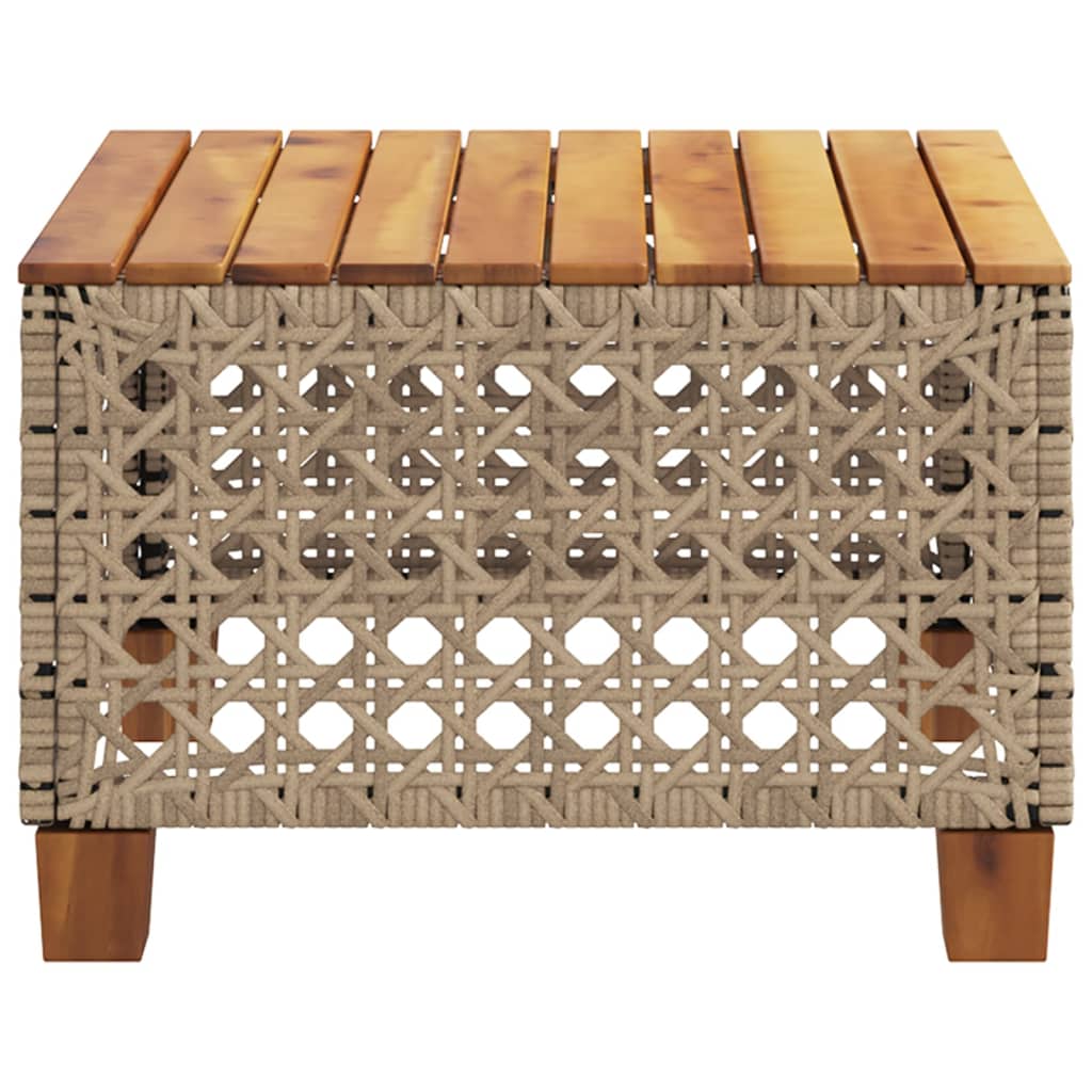Vrtni stol bež 55 x 55 x 36 cm od poliratana i bagremovog drva
