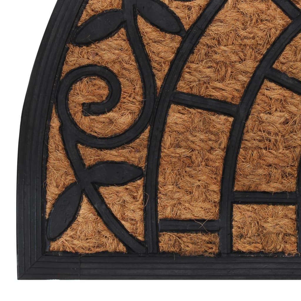 Otirač poluokrugli 45 x 75 cm od gume i kokosovih vlakana