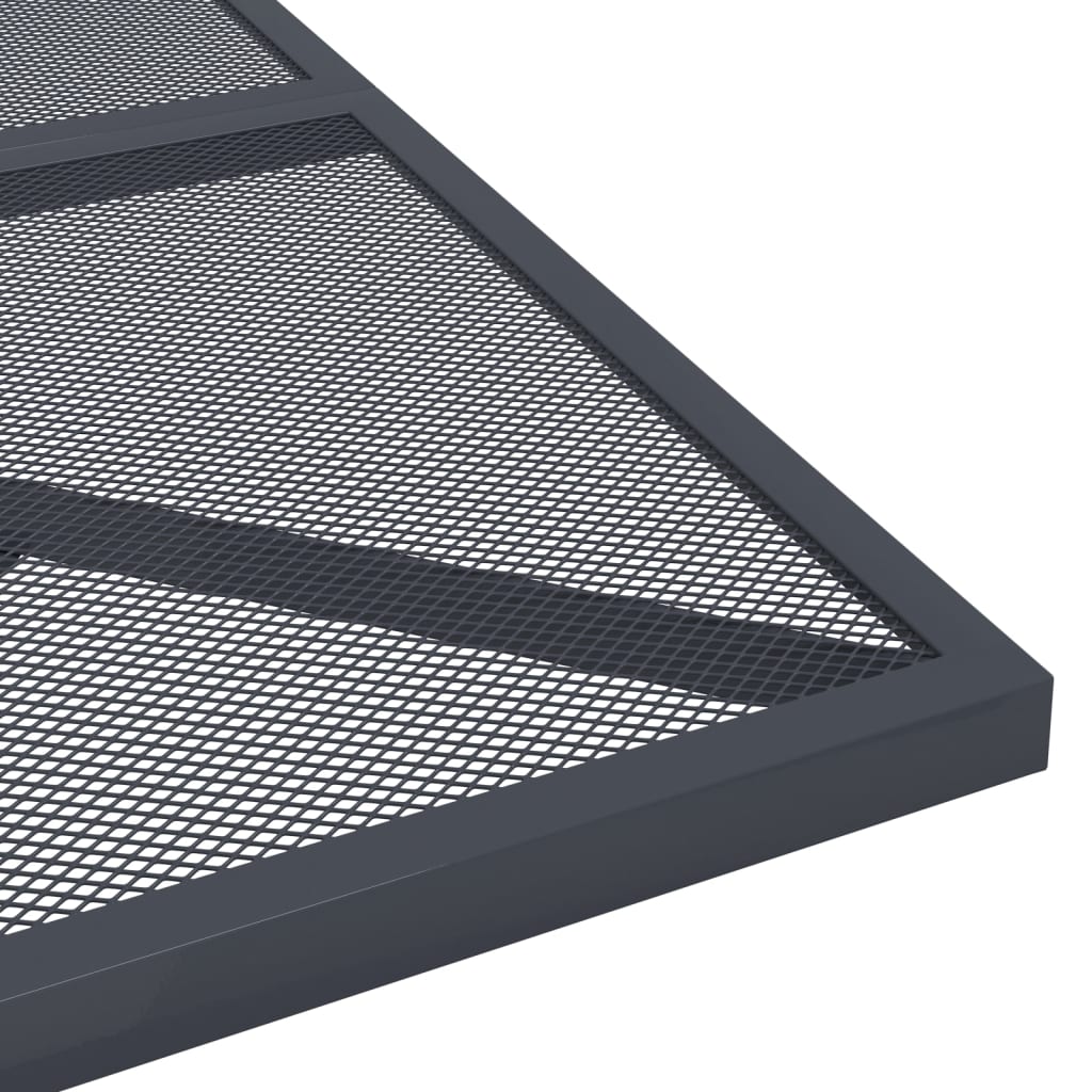 3-dijelni vrtni blagovaonski set antracit metalni mrežasti