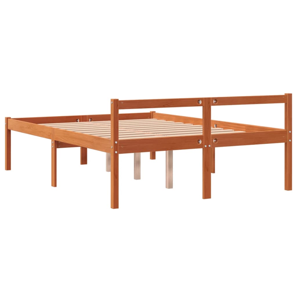 Krevet za starije osobe voštano smeđi 120 x 190 cm od borovine