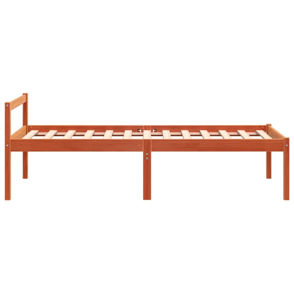 Krevet za starije osobe voštano smeđi 90 x 200 cm od borovine