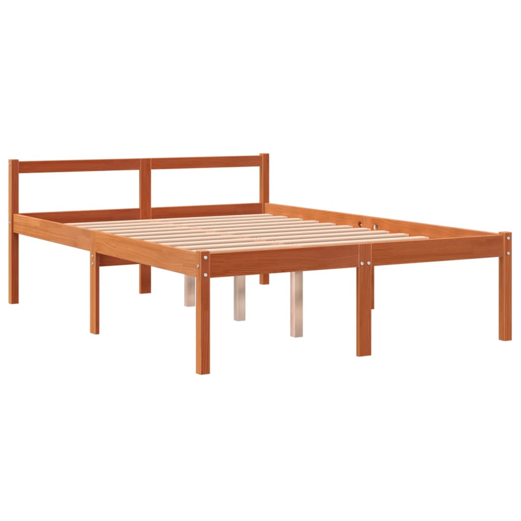 Krevet za starije osobe voštano smeđi 120 x 200 cm od borovine