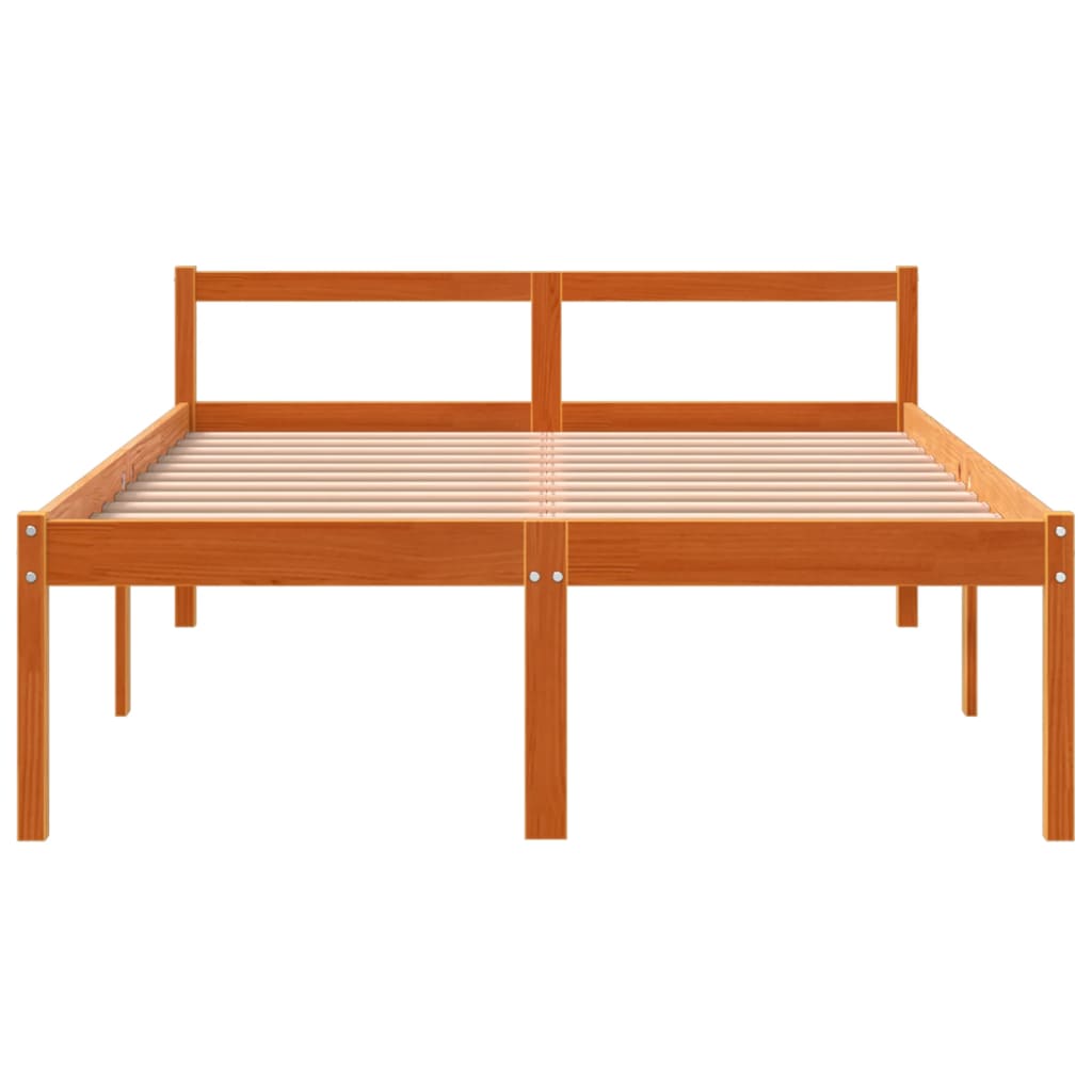 Krevet za starije osobe voštano smeđi 120 x 200 cm od borovine