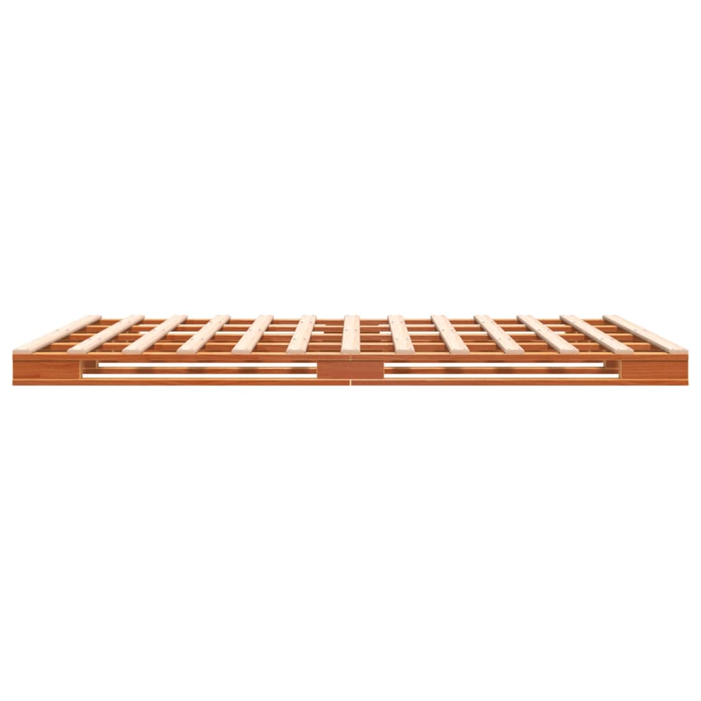 Krevet od paleta voštano smeđi 140x200 cm od masivne borovine