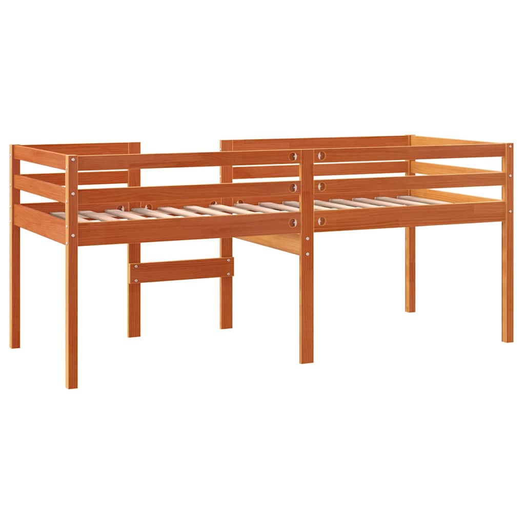 Visoki krevet voštano smeđi 90 x 200 cm od masivne borovine
