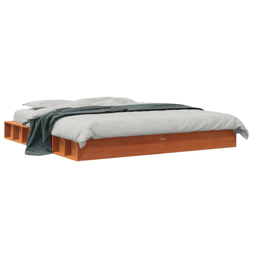 Okvir kreveta bez madraca voštano smeđi 180x200 cm od borovine