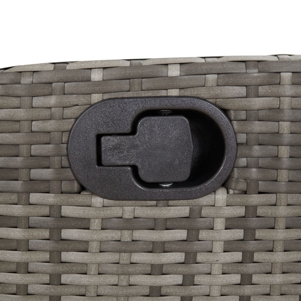 5-dijelni vrtni blagovaonski set sivi od poliratana