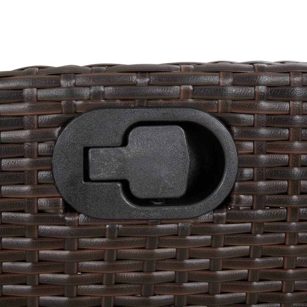 3-dijelni vrtni blagovaonski set s jastucima poliratan smeđi