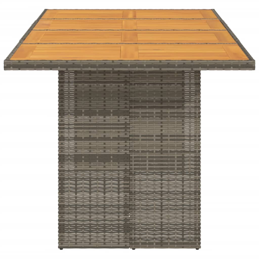 Vrtni stol s pločom od drva bagrema sivi 190x80x75 cm poliratan