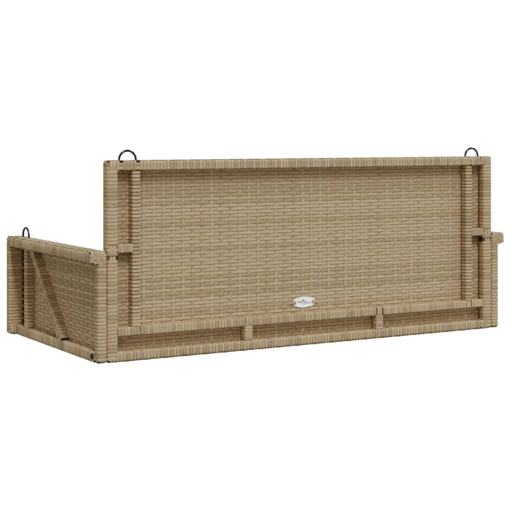 Klupa za ljuljanje bež 119 x 56 x 48 cm od poliratana