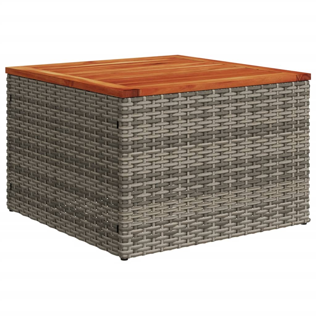 Vrtni stol sivi 55 x 55 x 37 cm od poliratana i bagremovog drva