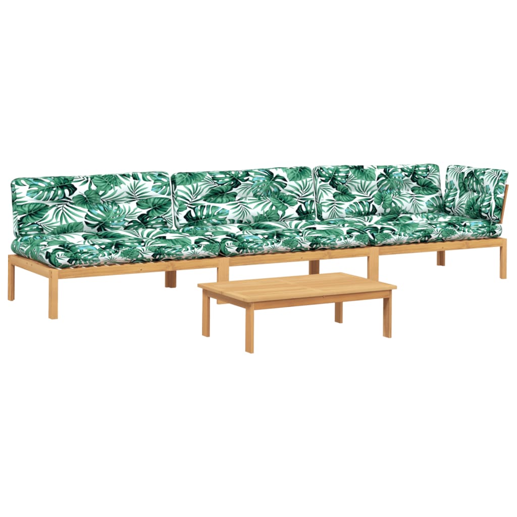 4-dijelni set vrtnih sofa od paleta s jastucima od drva bagrema