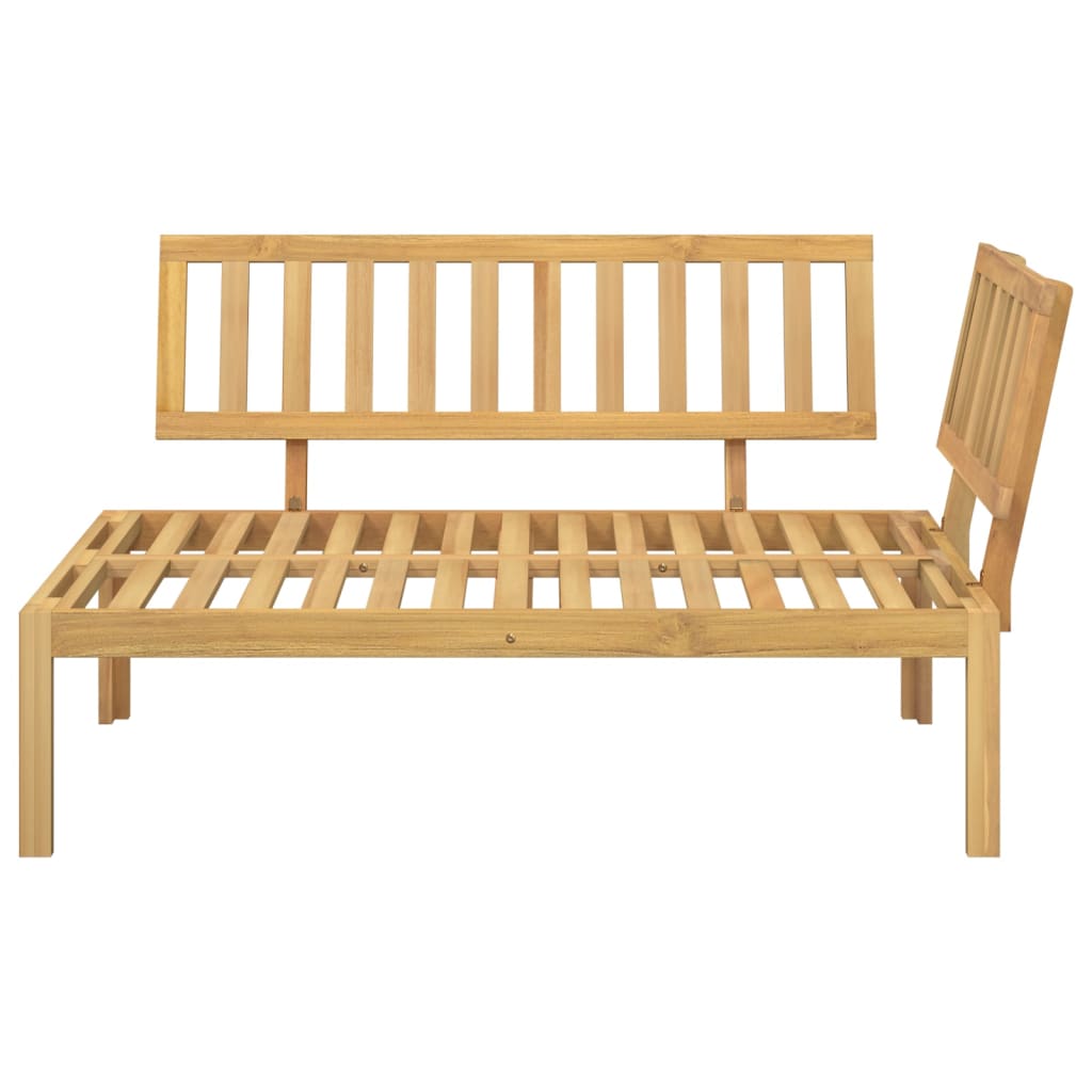 Kutna vrtna sofa od paleta od masivnog bagremovog drva