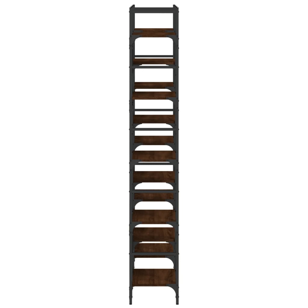 Police za knjige boja smeđeg hrasta 127,5x28,5x172,5 cm drvene