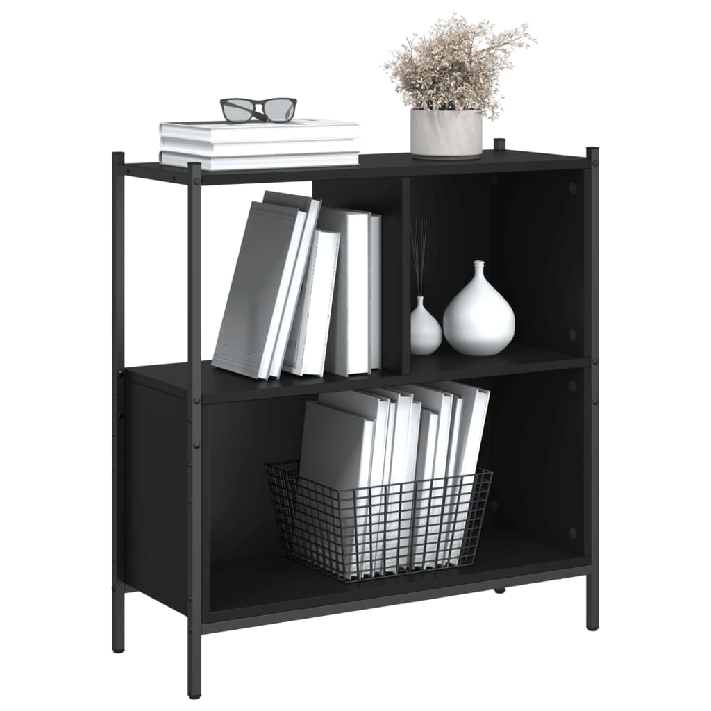 Regal za knjige crni 72 x 28 x 77,5 cm od konstruiranog drva