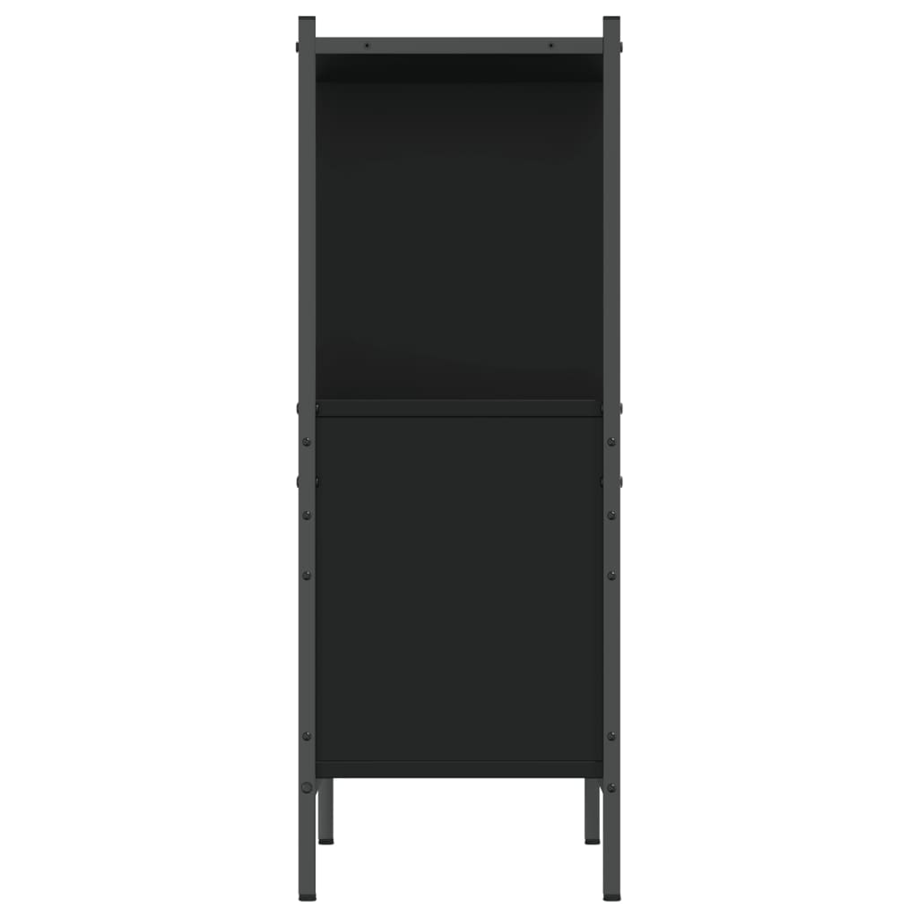 Regal za knjige crni 72 x 28 x 77,5 cm od konstruiranog drva