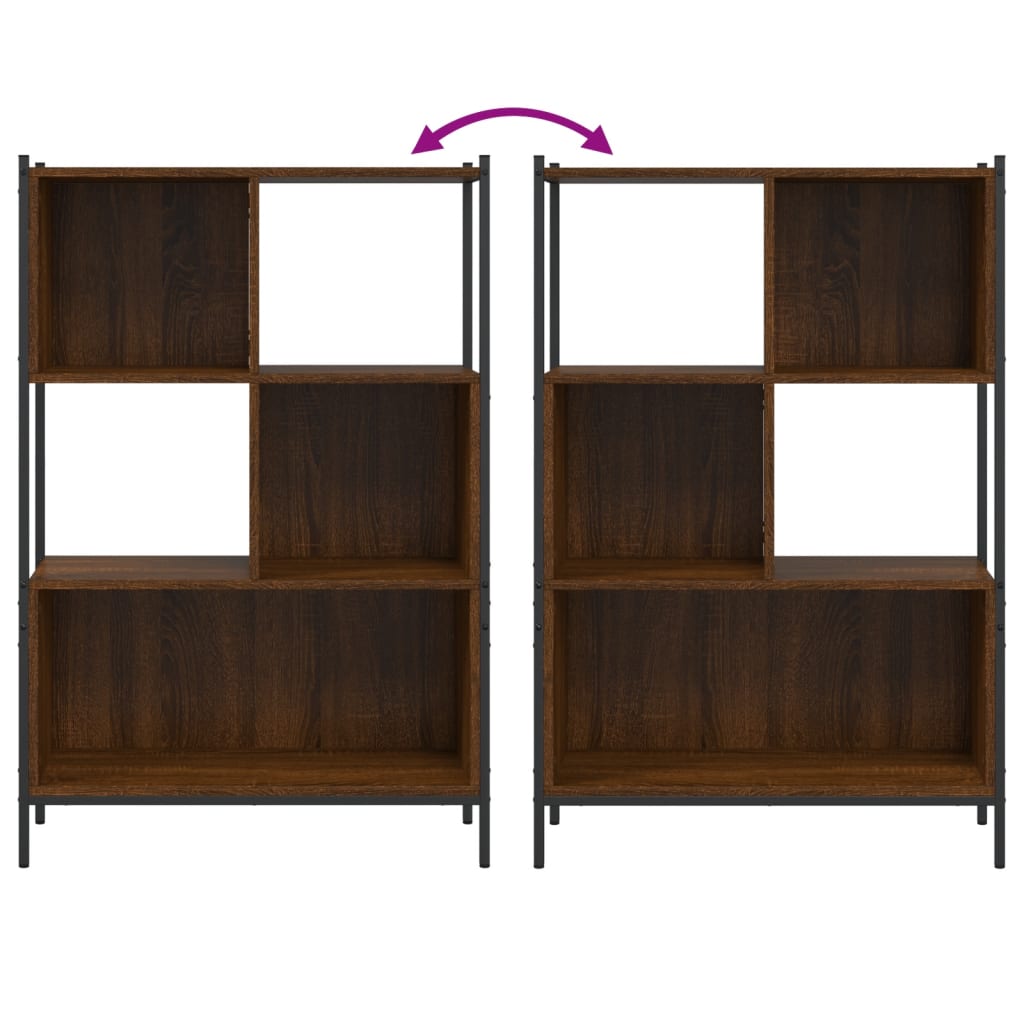 Regal za knjige boja hrasta 72x28x109 cm od konstruiranog drva