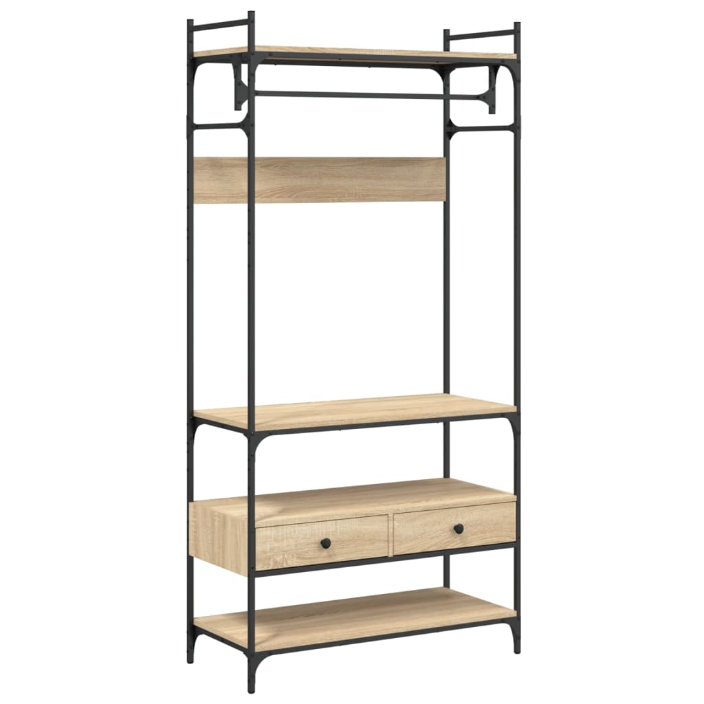 Ormar s ladicama boja hrasta 89x39x184,5 cm konstruiranog drva