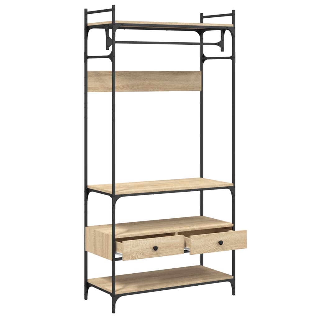 Ormar s ladicama boja hrasta 89x39x184,5 cm konstruiranog drva
