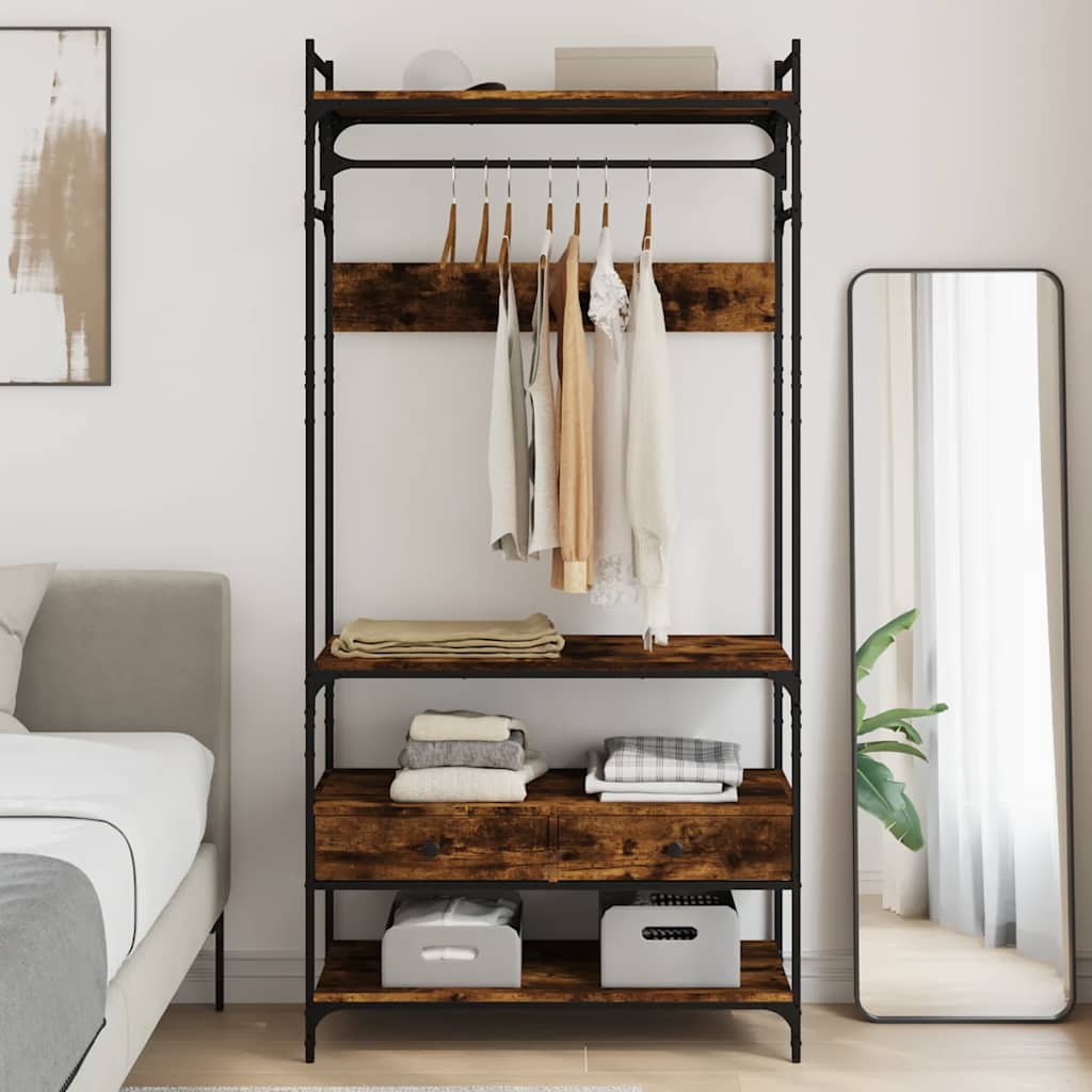 Ormar s ladicama boja hrasta 89x39x184,5 cm konstruiranog drva